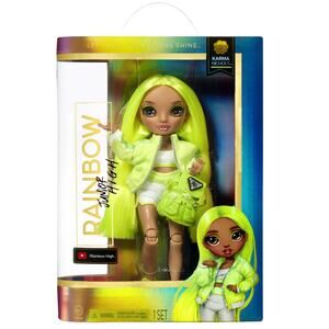 Rainbow High Jr High Karma Nichols- 9" NEON GREEN Fashion Doll